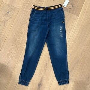 Kids Ralph Lauren Blue and Yellow Jeans with Elastic Cuffs